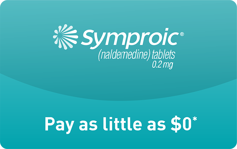 Symproic savings card with Symproic logo and “pay as little at $0